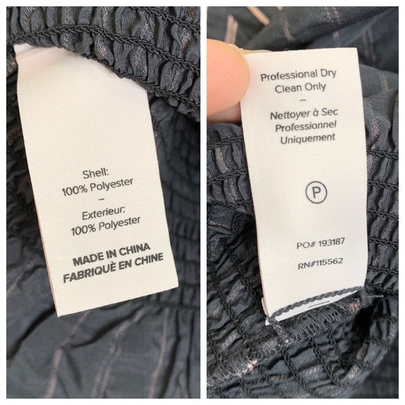 NEW Cinq à Sept Houston Striped Smocked Peplum Top *Graphite/Dark Salmon* Sz L - Picture 15 of 16